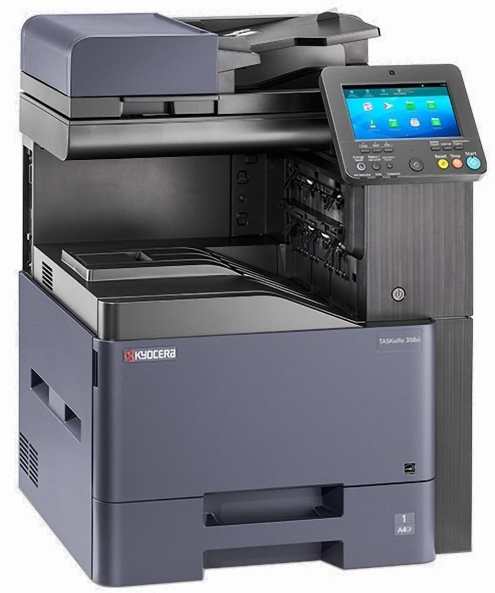 Kyocera 1102V42CS0 Color 37 PPM MFP Model CS 358ci w/Copy, Print, Scan, (A4) (No Fax); 7-Inch Color TSI; Intuitive User Interface; Wireless, Wi-Fi Direct; Standard HyPAS Capable