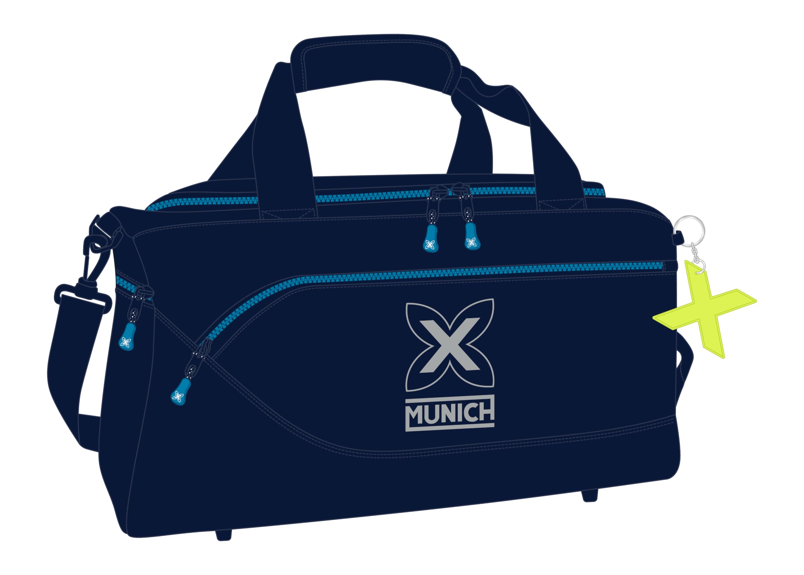 Safta MUNICH NAUTIC torba sportowa, plecak, idealny dla dzieci w różnym wieku, wygodna i wszechstronna, jakość i wytrzymałość, 50 x 25 x 25 cm, granatowa, Granatowy, Estándar, zwykły