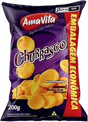 SALGADINHO DE MILHO SABOR CHURRASCO 200G AMAVITA