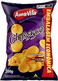 SALGADINHO DE MILHO SABOR CHURRASCO 200G AMAVITA