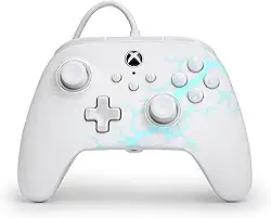 PowerA Advantage Wired Controller for Xbox Series X|S - Arctic Ice, gamepad, wired video game controller, gaming controller, USB-C, Works with Xbox One, Officially Licensed