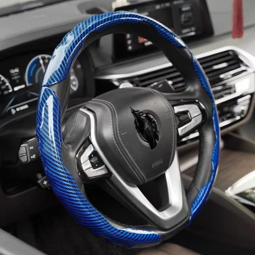 Coprivolante ultra sottile in fibra di carbonio, 1,68 mm, antiscivolo, con impugnatura testurizzata, per tutte le stagioni, adatto per auto, camion, SUV, furgoni, confezione da 3 pezzi