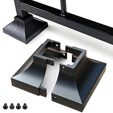 Post Deck Base Aluminum Cover, Square Base Skirt Trim for Railing Fence Porch Pier Outdoor Bracket Handrail Pavilion Mailbox (2, Post/1