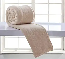 Manta Corttex Microfibra Bege, Solteiro, . Tecido