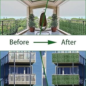 Artificial Ivy Privacy Fence Wall Screen40X120 in UV Anti Faux Greenery Backdrop Ivy Vine Leaf Hedges Fence Panels for Patio Balcony Garden Backyard Indoor Outdoor Green Wall Decor