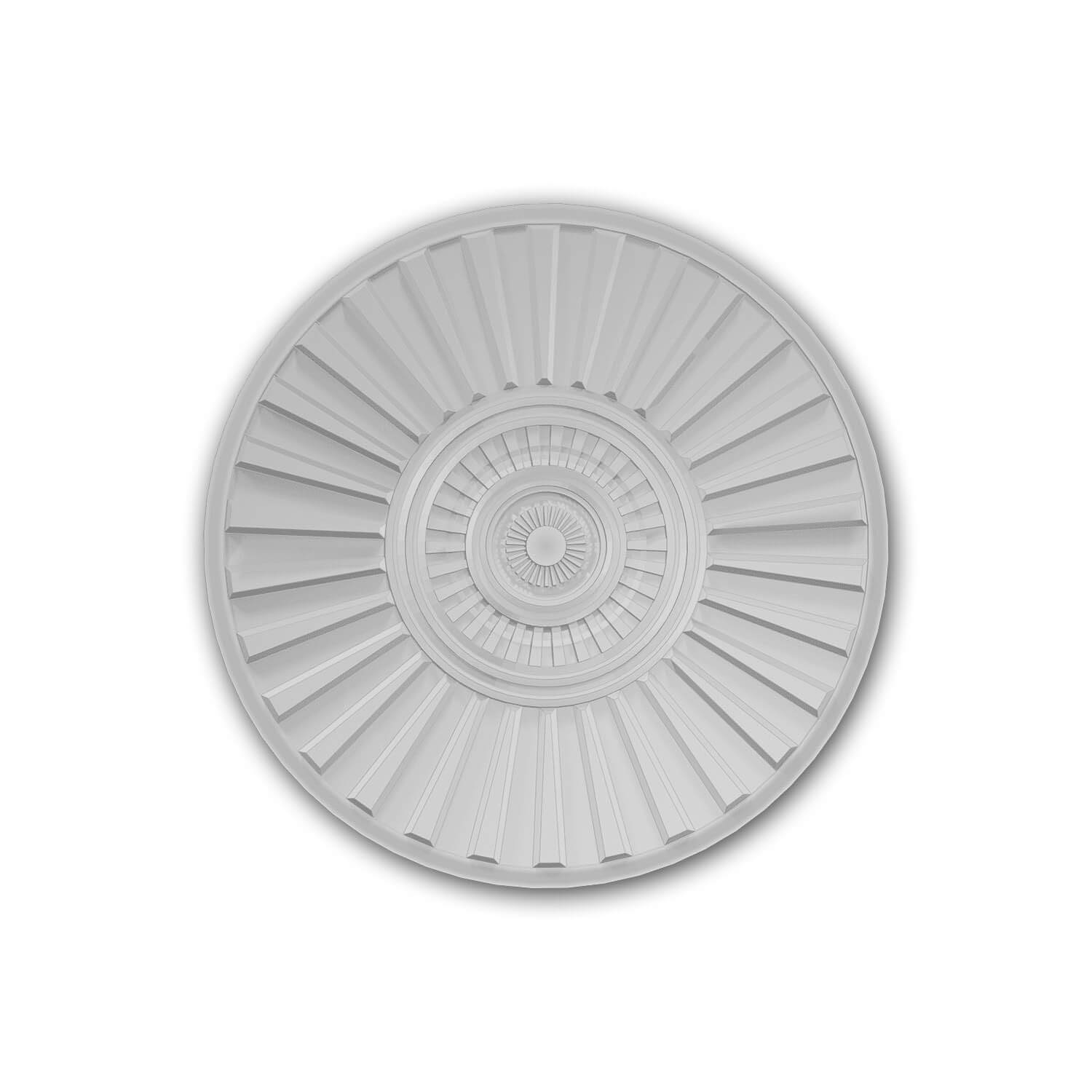 Profhome Rozeta sufitowa 156801 35 cm x 35 cm x 1,6 cm Sztywna pianka poliuretanowa powierzchnia wstępnie zagruntowana