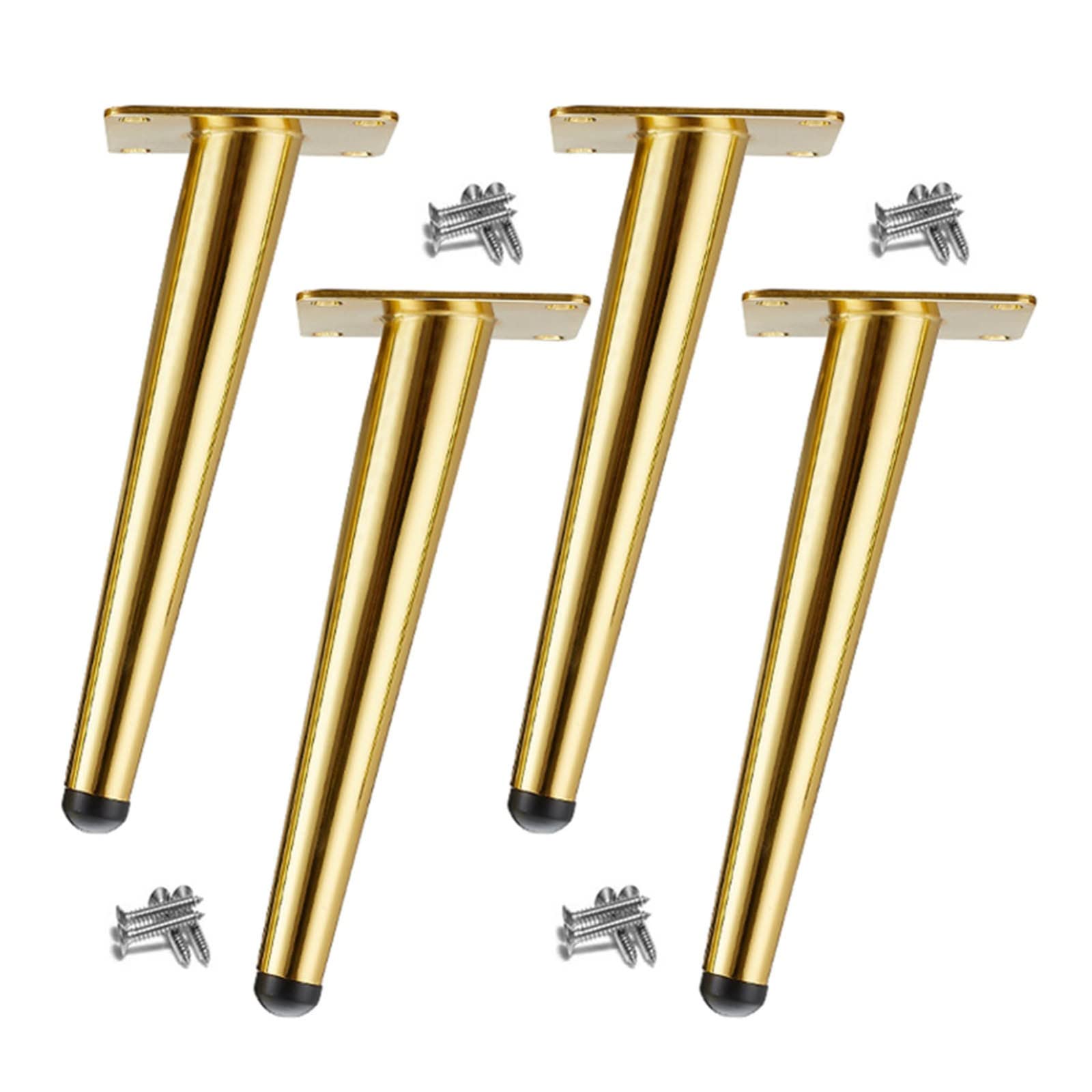 vfdaSWQQ Furniture legs, 4 Pcs Gold Modern Oblique Cone Sofa Legs for Couch Chair Coffee Table TV Stand Desks(Gold,20cm)