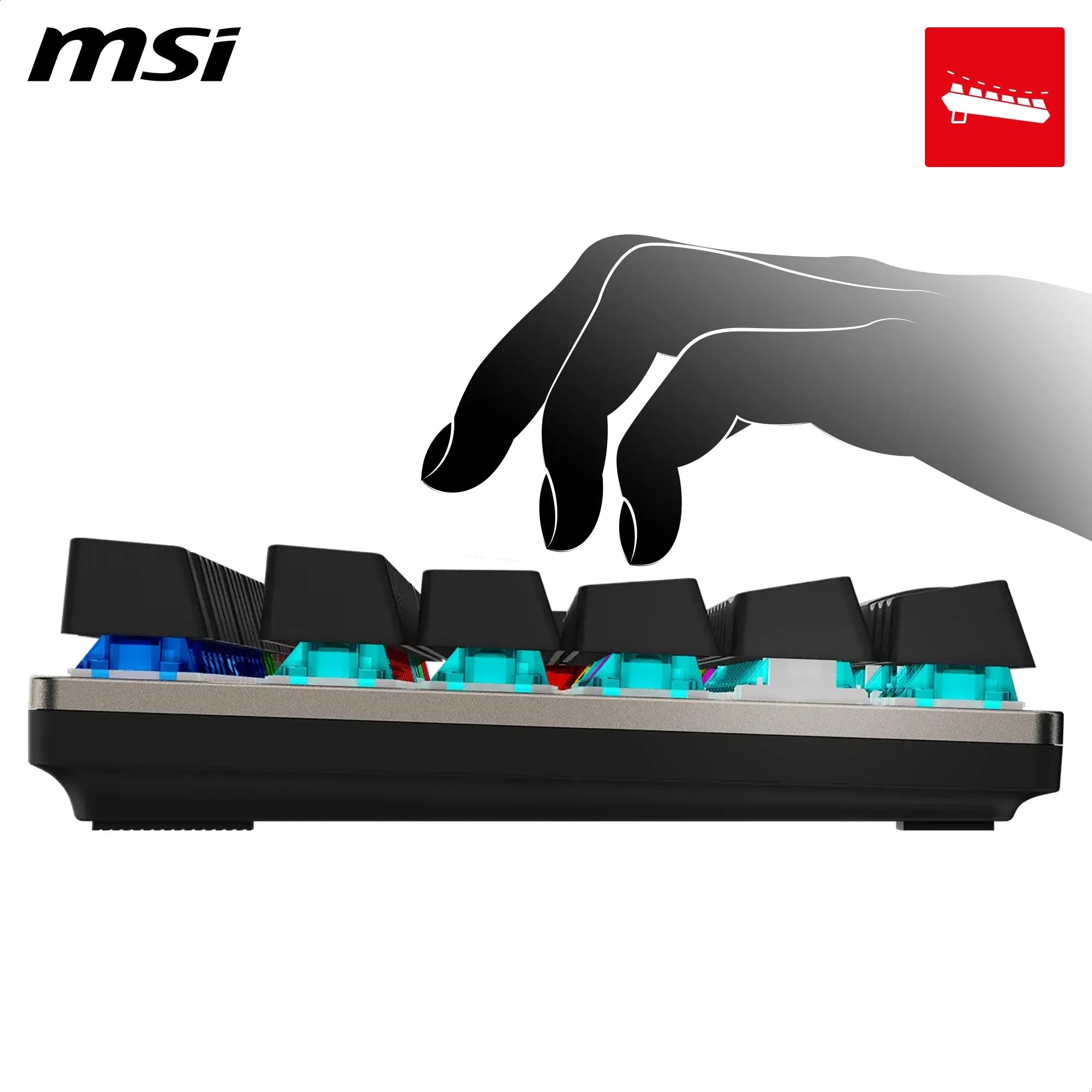 MSI FORGE GK310 Teclado para juegos con interruptores rojos