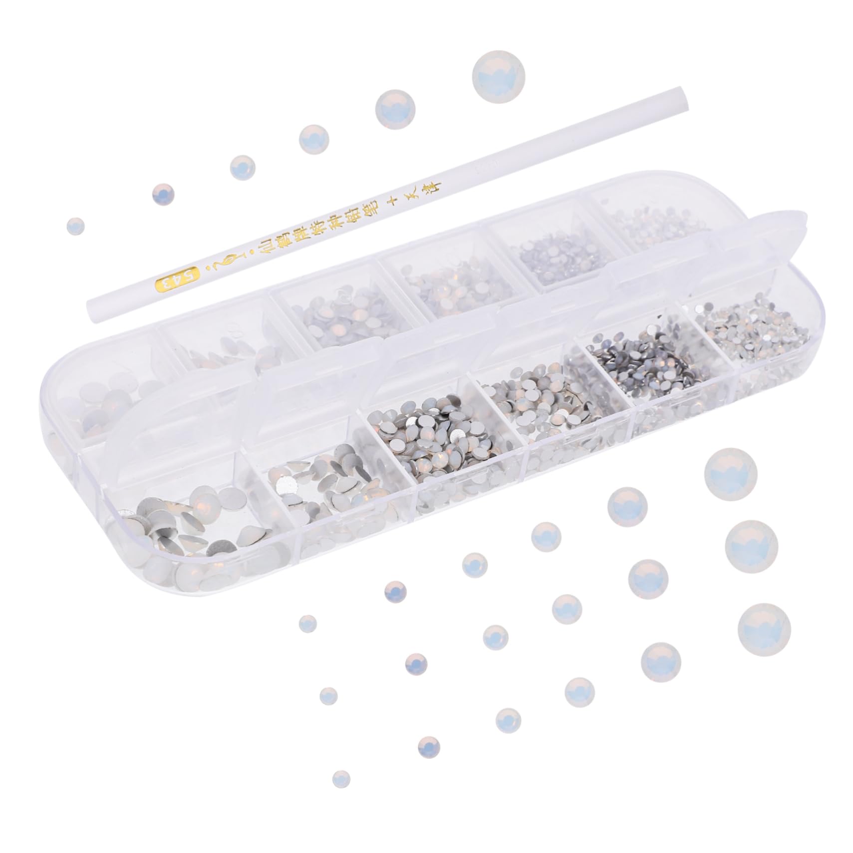 Mikinona 1Set Manicure Gems and Charms for Nail Art Decoration Compartment Nail Decor Box for Creative Nail Designs Durable Attractive and Easy to Use