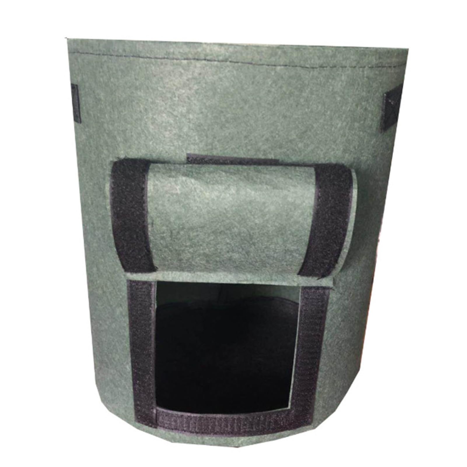 Flowerpot Fabric Grow with Handles And Side Hook And Loop Opening Container Reinforced Stitching Circulation Flowerpot for
