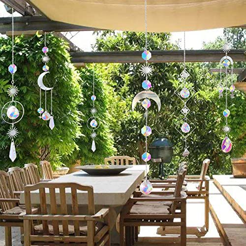 image for ilclviz 6Pieces Crystal Suncatchers for Window Hanging Sun Catcher wit