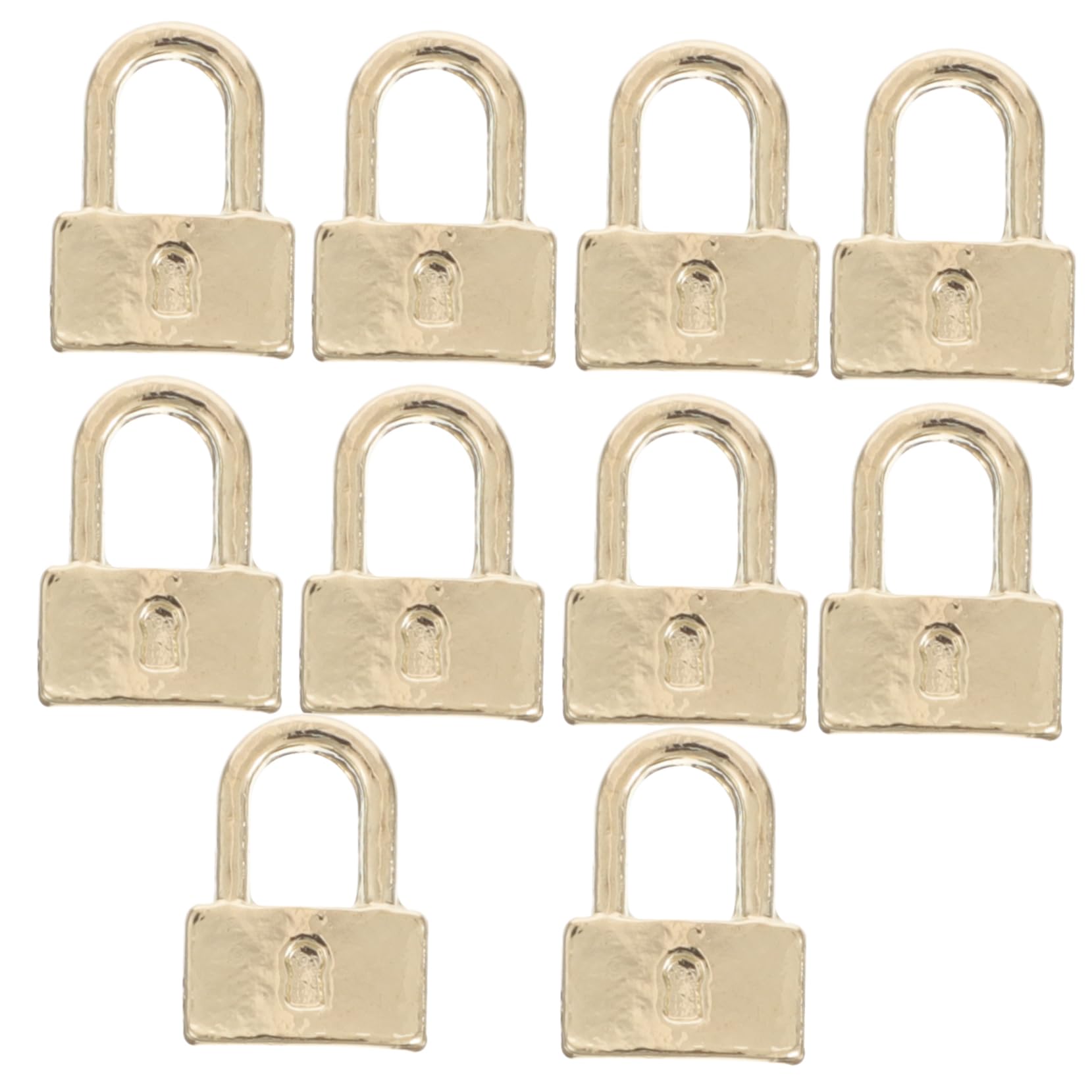 Beaupretty Lock Shaped Nail Charms 10pcs Women Nail Decoration Manicure Charms for Women