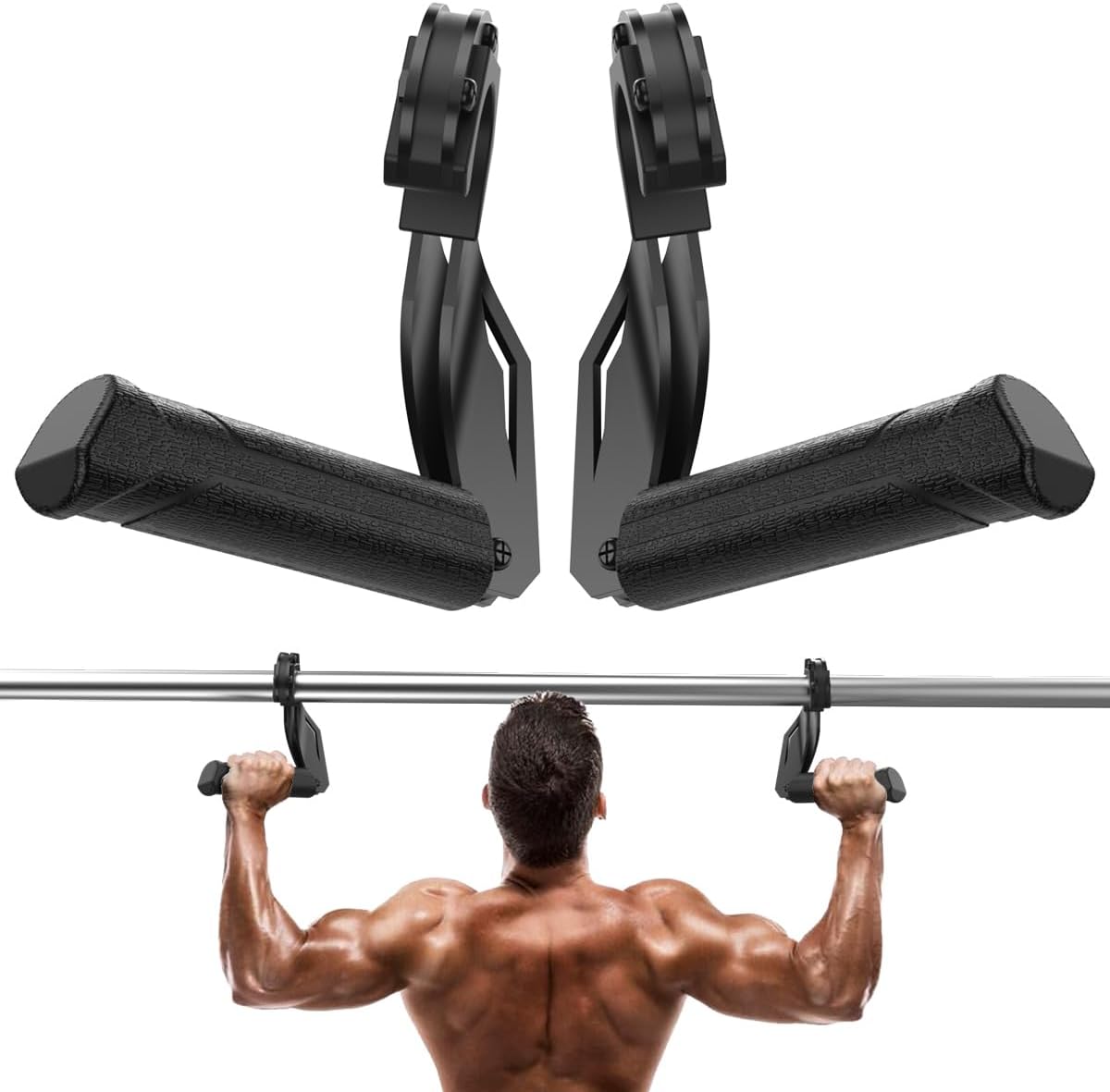 AimiDream Neutral Grip Handle Attachment for Pull-up Bars, Barbells and Resistance Bands