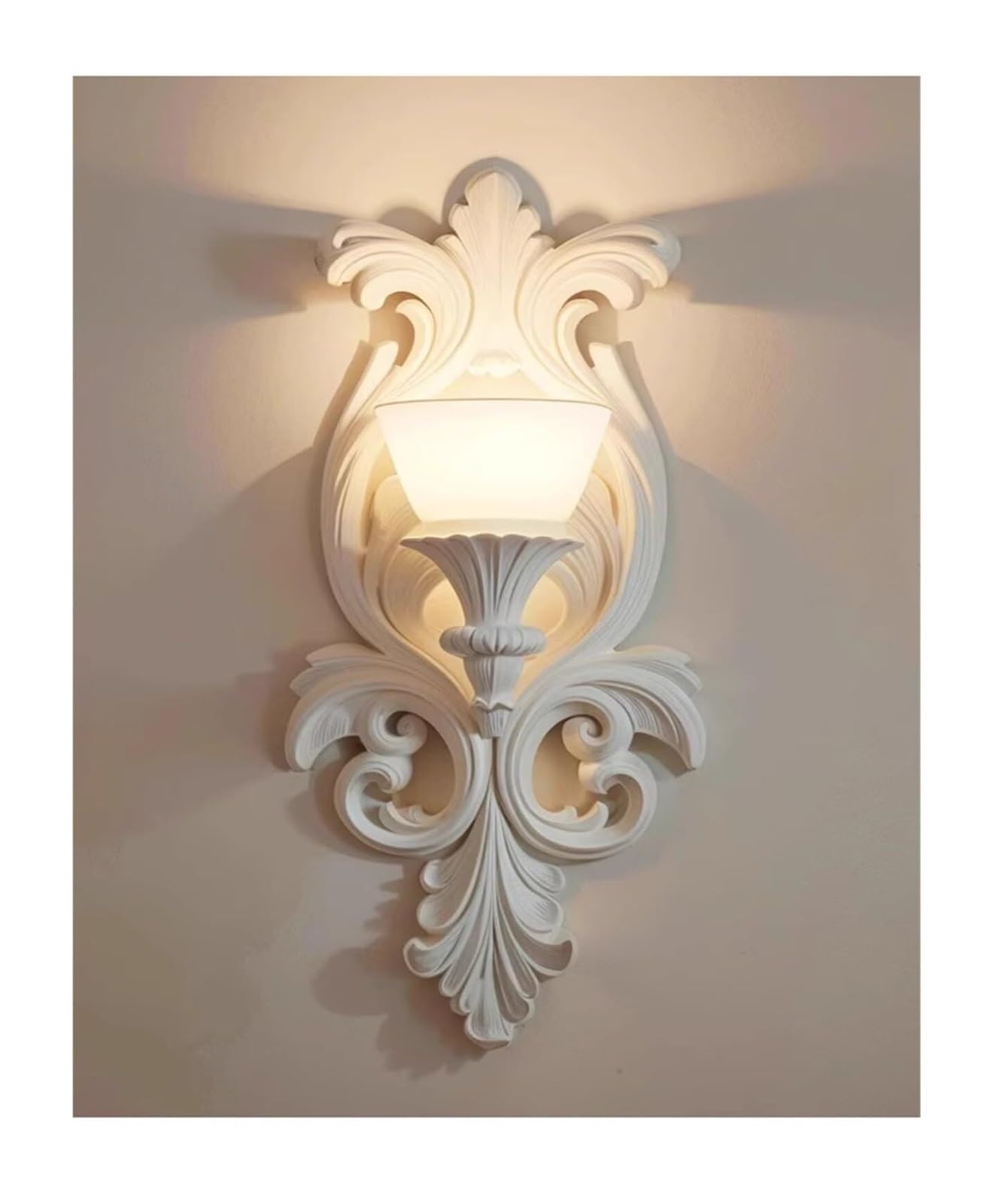 SXWNBIFH French Retro Wall Lamp - Light Luxury Carved Wall Lights Fixture Bedroom Bedside Lamps Living Room Decor Light, Led Ceiling Pendant Lamp