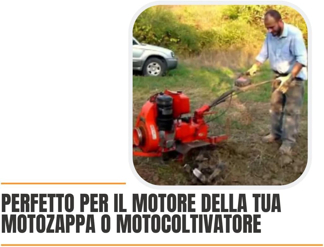 Generico Kit Serbatoio + Tappo + Supporto Filtro Nafta + Tasselli Serbatoio + Tubo Collegamento compatibile per motori Lombardini Diesel LDA 450 LDA 510 3LD510 per motozappa e motocoltivatore