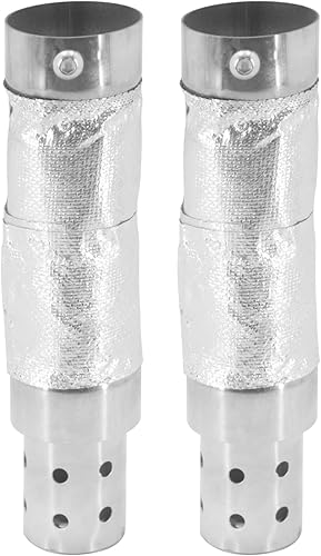 HDBUBALUS Eliminador de ruido silencioso para motocicleta, ajuste universal para sistemas de escape, 1 par