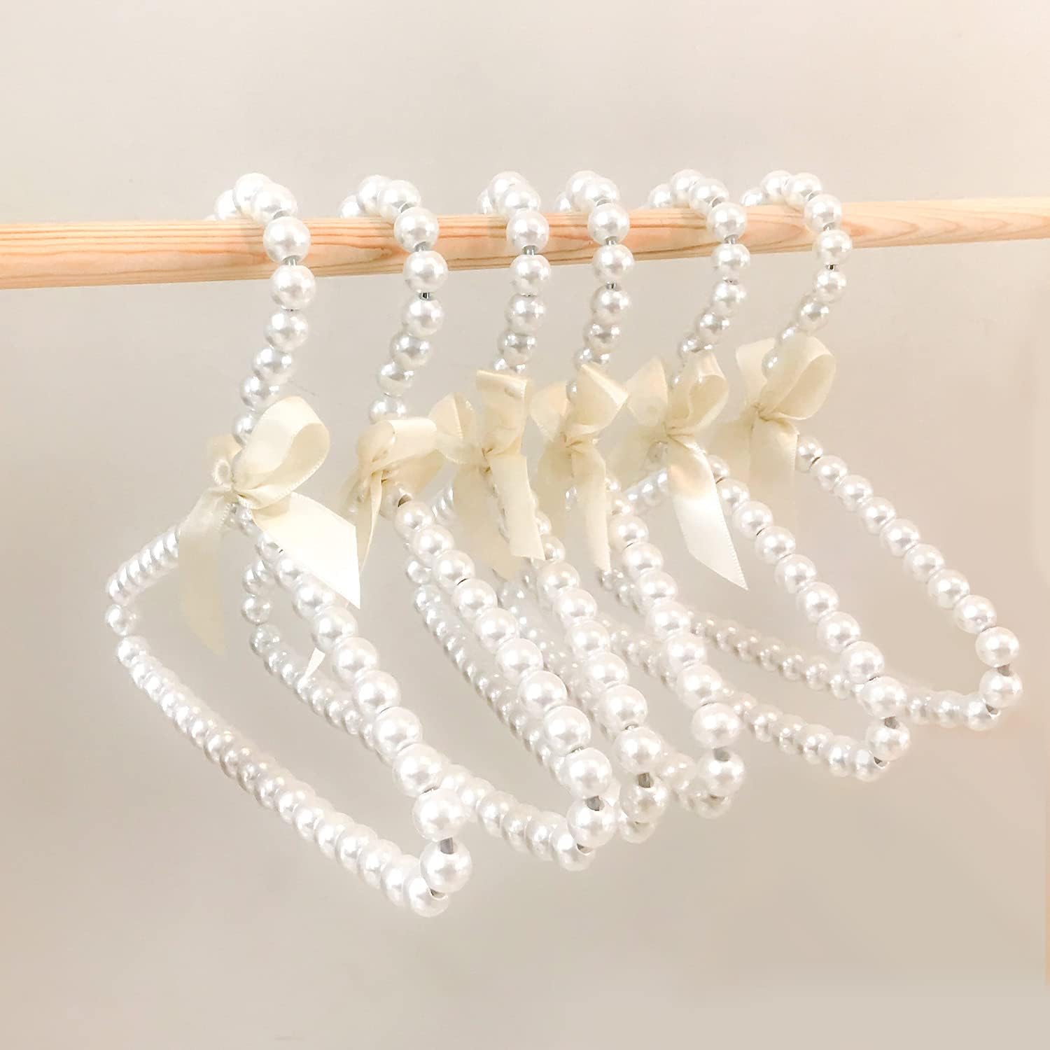 6Pack Baby Pet Dog Clothes Hangers, Mini Cute Pearl Hangers