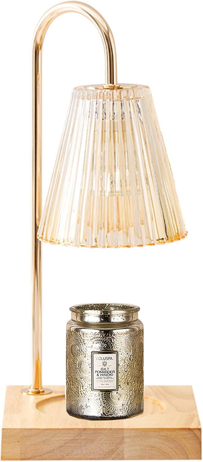 Candle Warmer Lamp，OKYUK Compatible with Jar Candles Vintage Electric