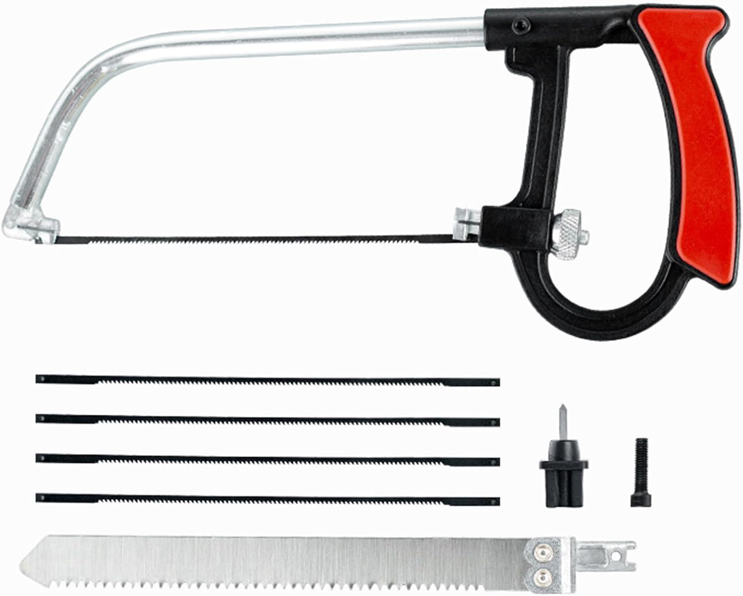 Hackdsaw 8 in 1 Hacksaw Frame Set with 6 Blades Mini Hacksaw | Multi Purpose ...