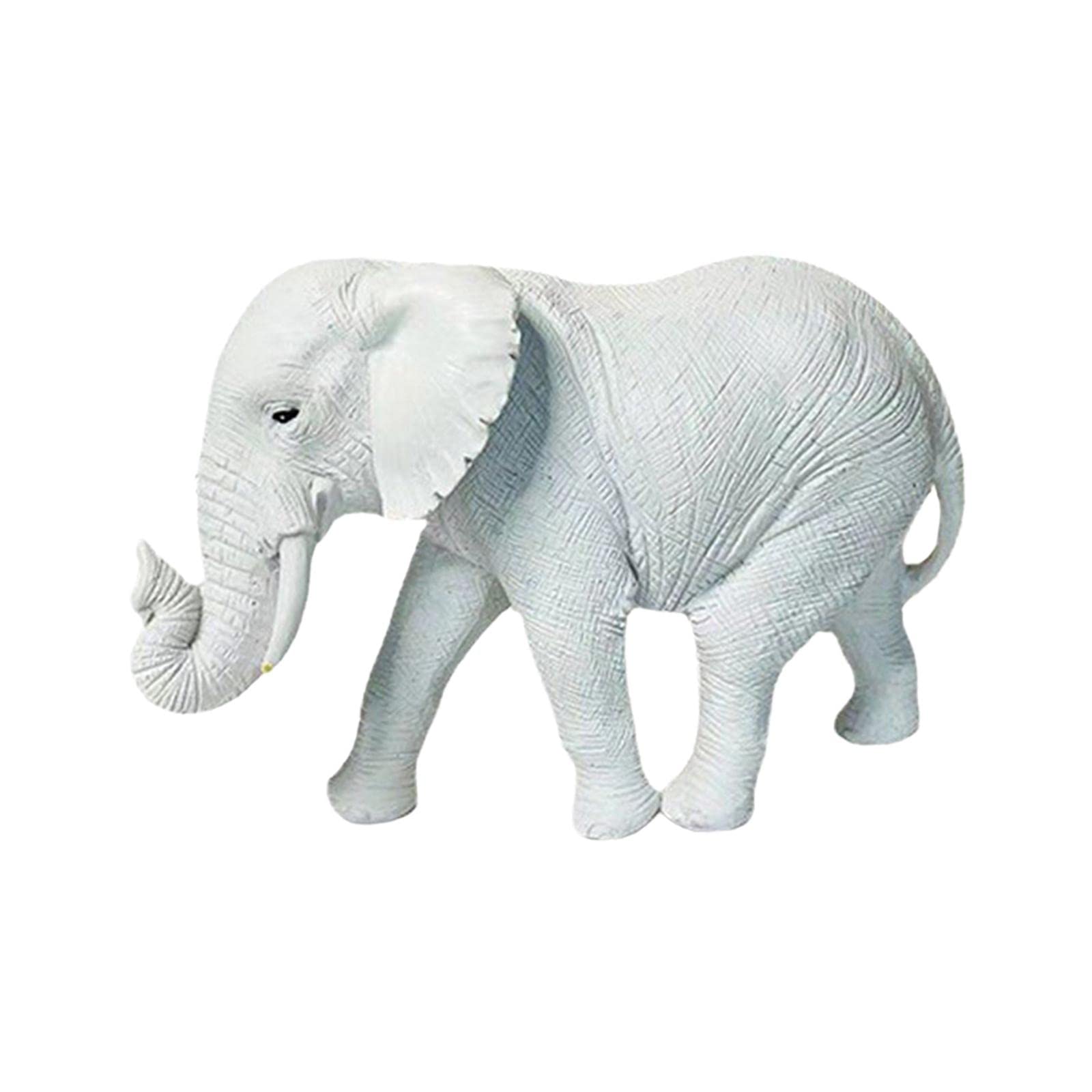 Statuette d'éléphant blanc en résine : idée cadeau déco de table
