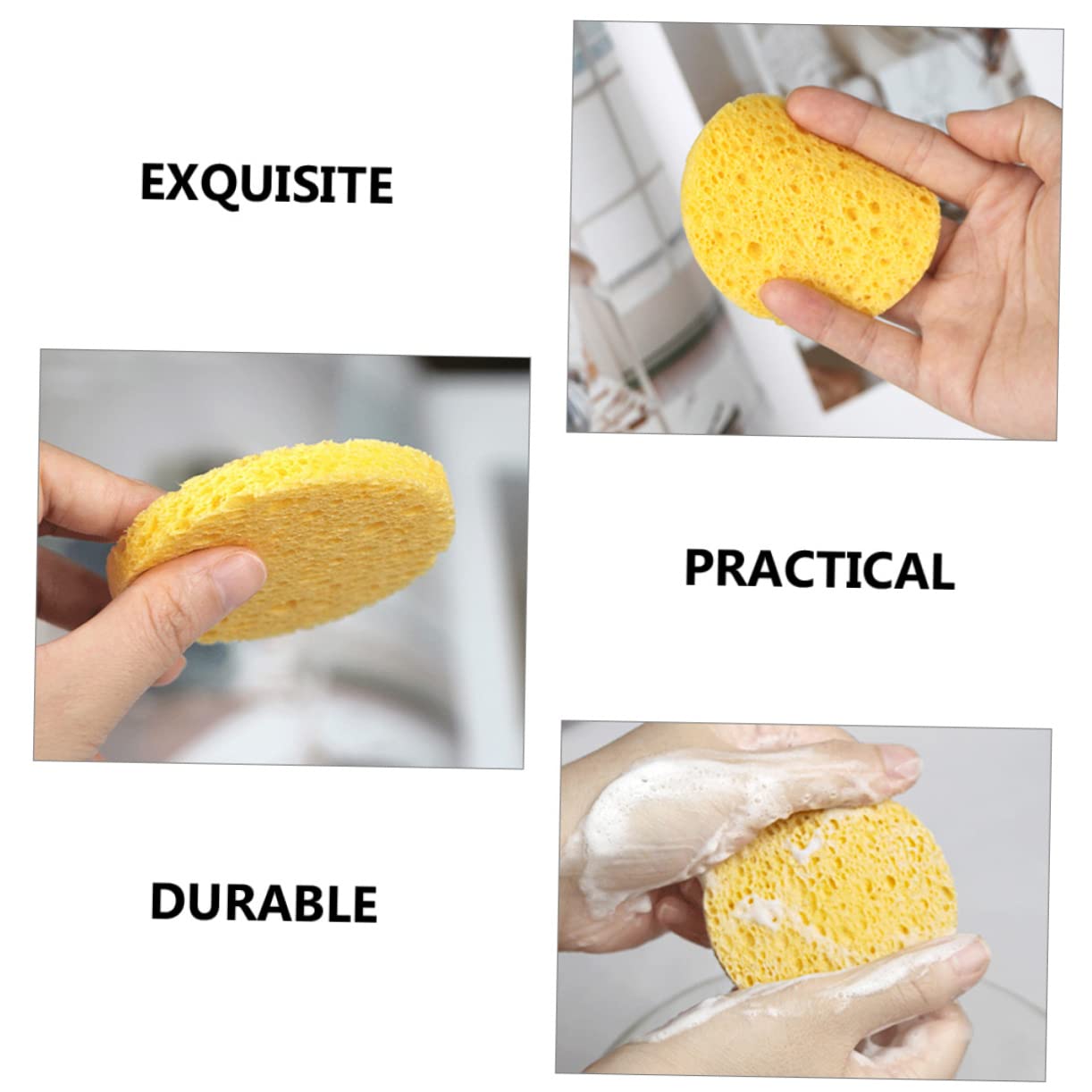 Didiseaon 100pezzi Spugne Struccanti Cellulosa Per Rimozione Makeup e Morbide e Riutilizzabili