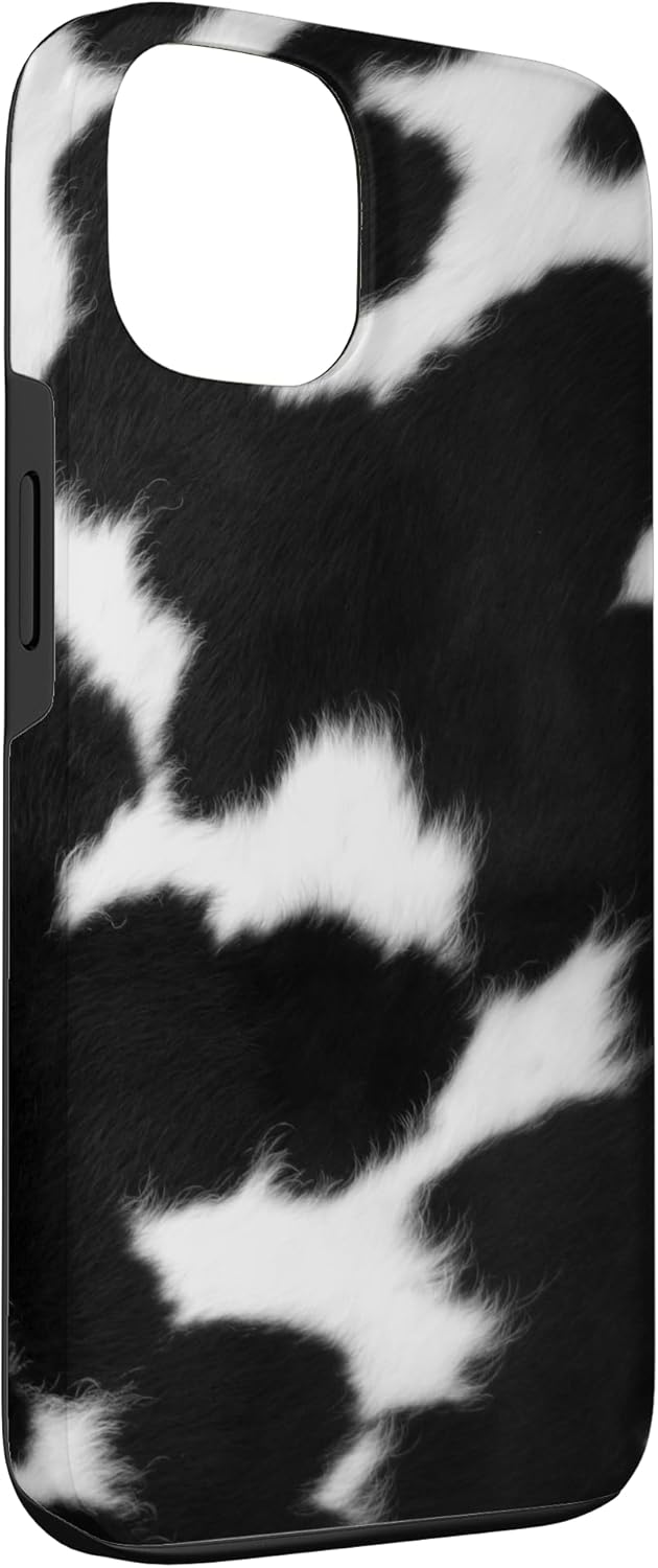 Cow Lookalike Cowhide Skin Print Farm Animal Black and White Case for iPhone 13
