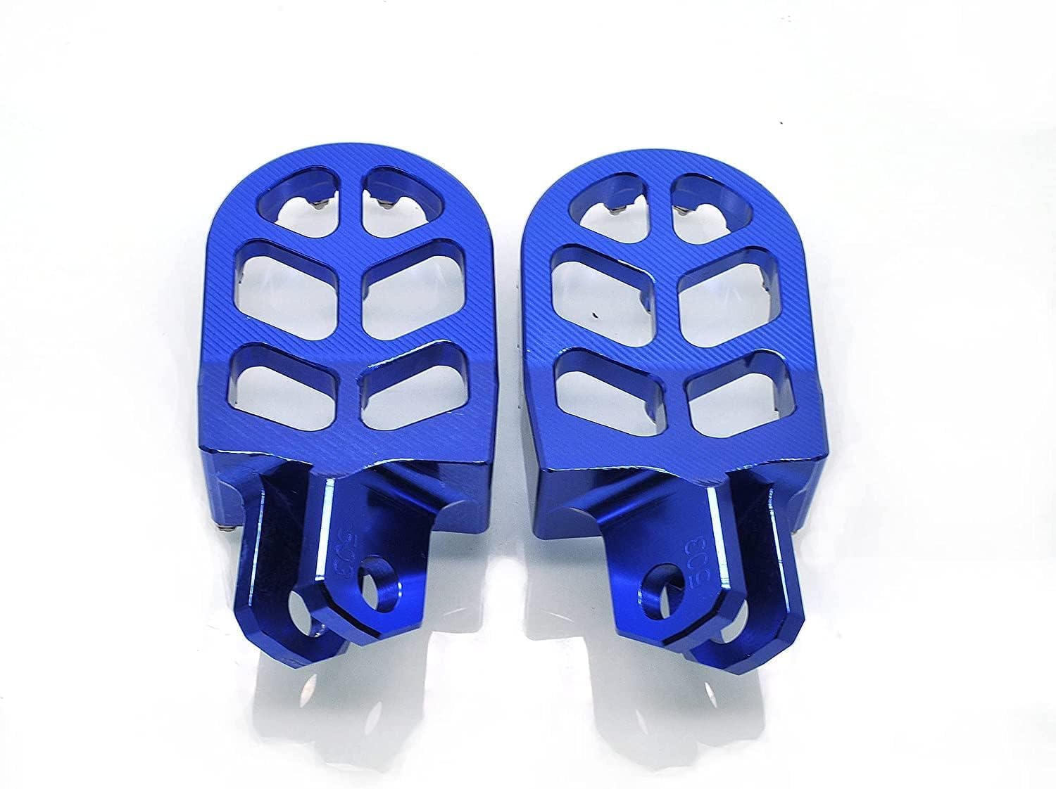 MZS Dirt Bike Foot Pegs, Motocross Footpeg Accessories MX Foot Pedal Blue Compatible with DRZ400 00-04 / DRZ400E 00-07 / DZR400S 00-24 / DRZ400SM 05-24 / RM125 RM125 91-02 / RMX 250 93-98