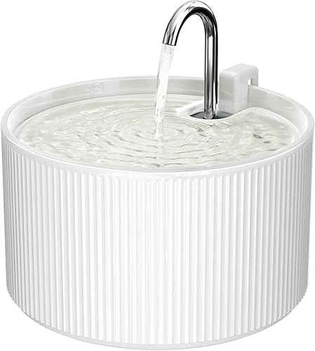 Miniatura 1 de Voluas Fuente de agua de cerámica para gatos, fuentes para gatos de 2.2 L74 onzas para beber en interiores, dispensador automático de agua para