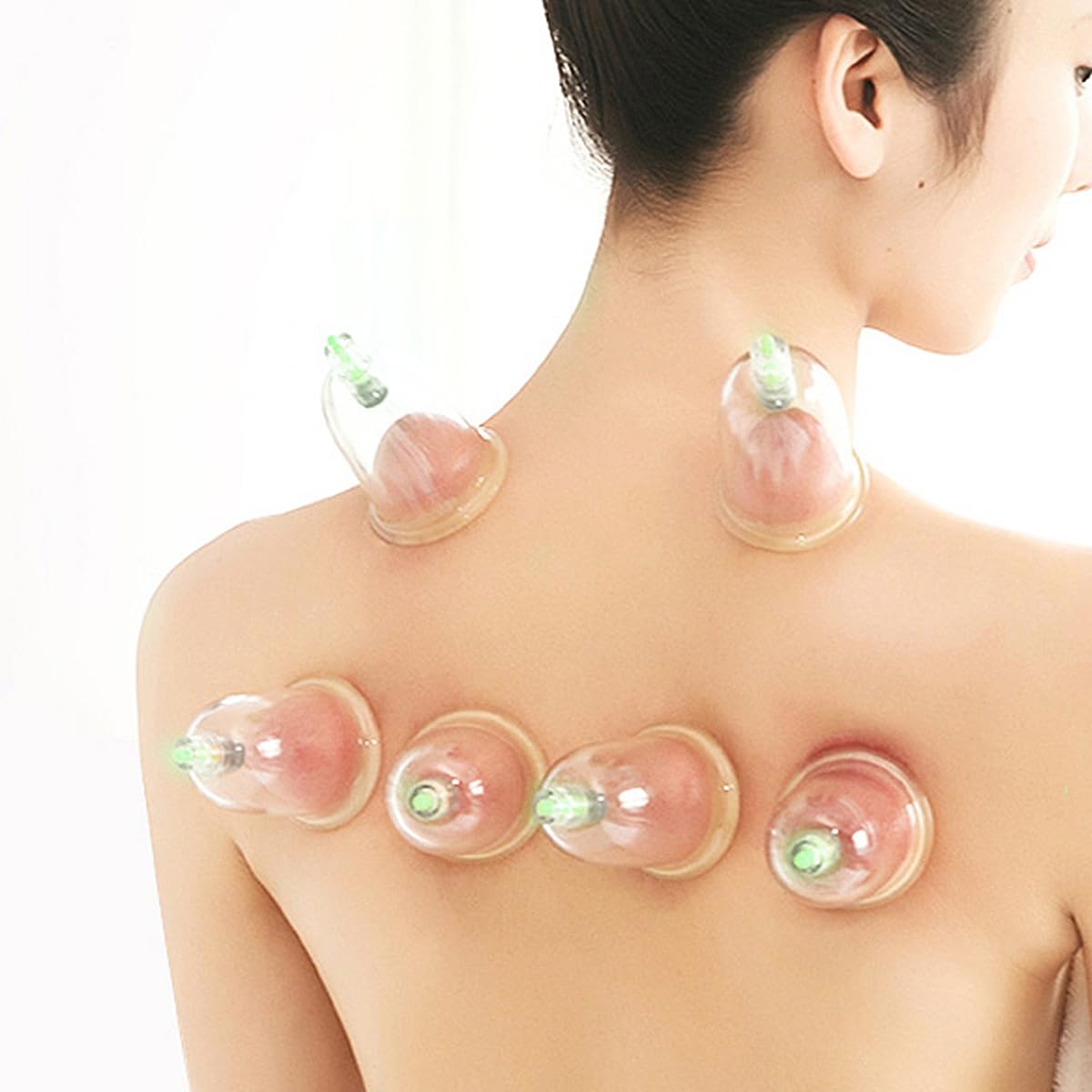 Healifty Lot de 12 ventouses thérapeutiques pour soins de santé, massage chinois - Ventouses sous vide pour soulager les douleurs musculaires