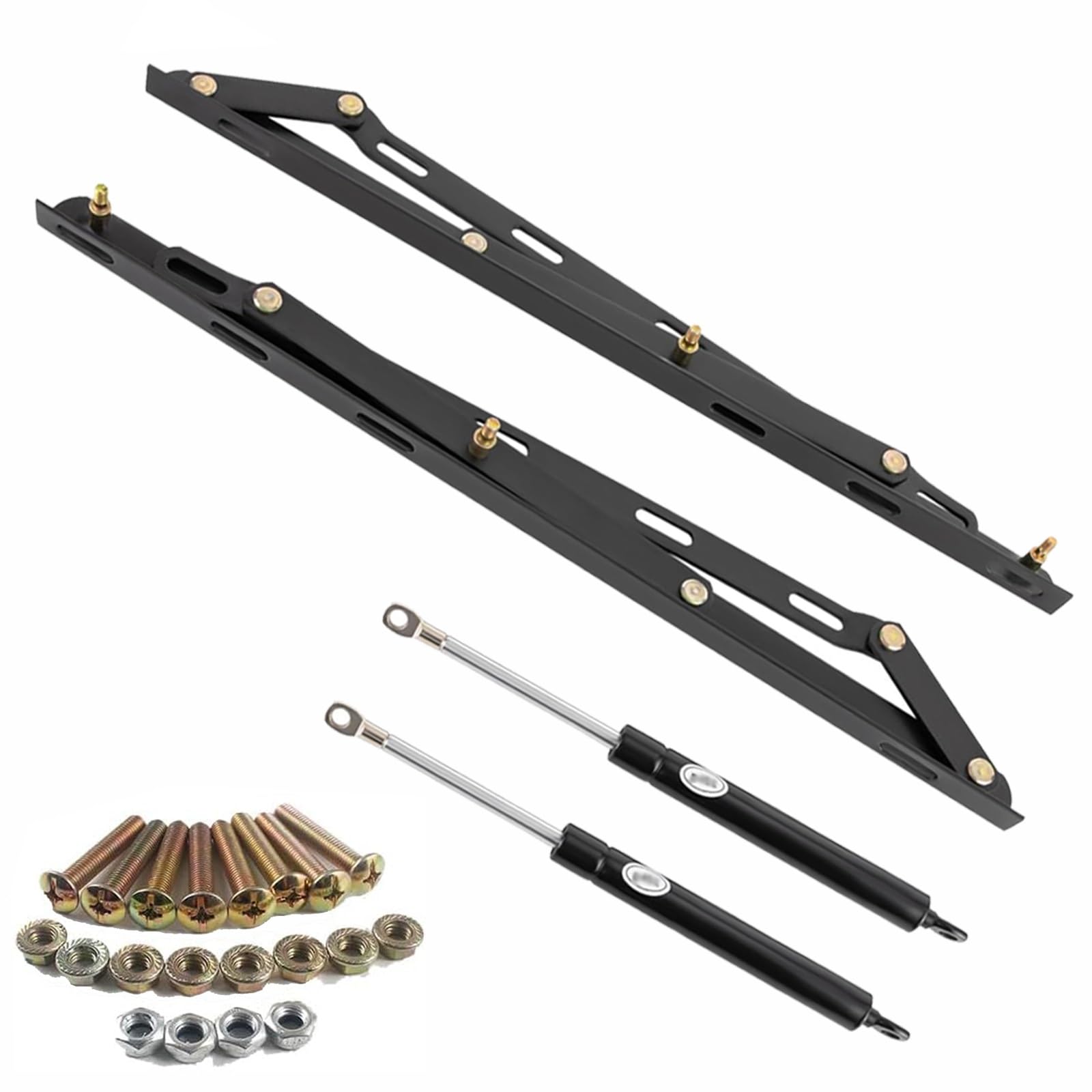Mecanismos hidráulicos de elevación de Cama, Kit de elevación de Cama con Resorte de Gas de Alta Resistencia, Amortiguador de Gas para Cama Tatami Negra, Mecanismo neumático de elevación de