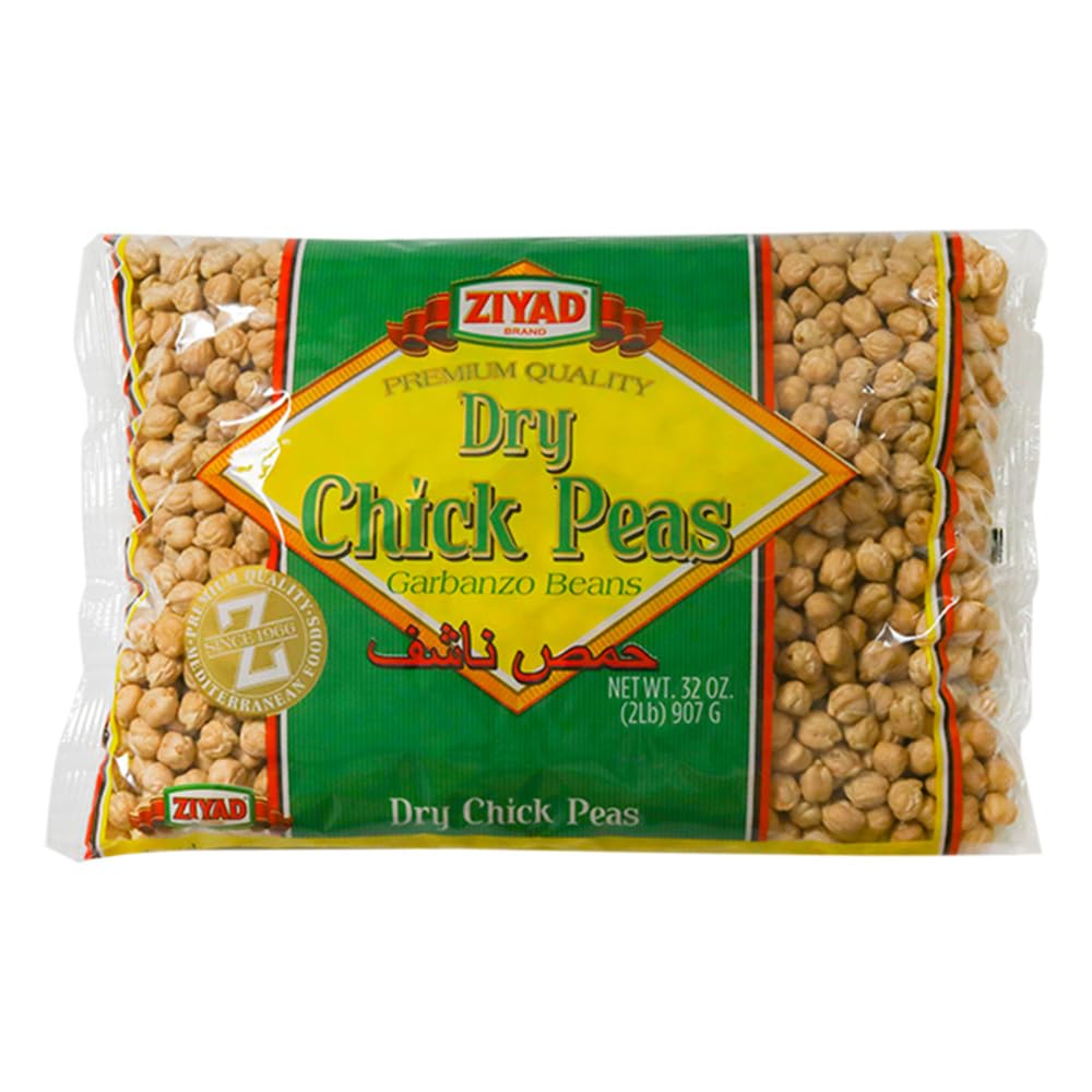 Ziyad Dry Chickpeas, Garbanzo Beans, Ancient Grains, No Additives, No Preservatives, Great Source of Protein, 32 Oz