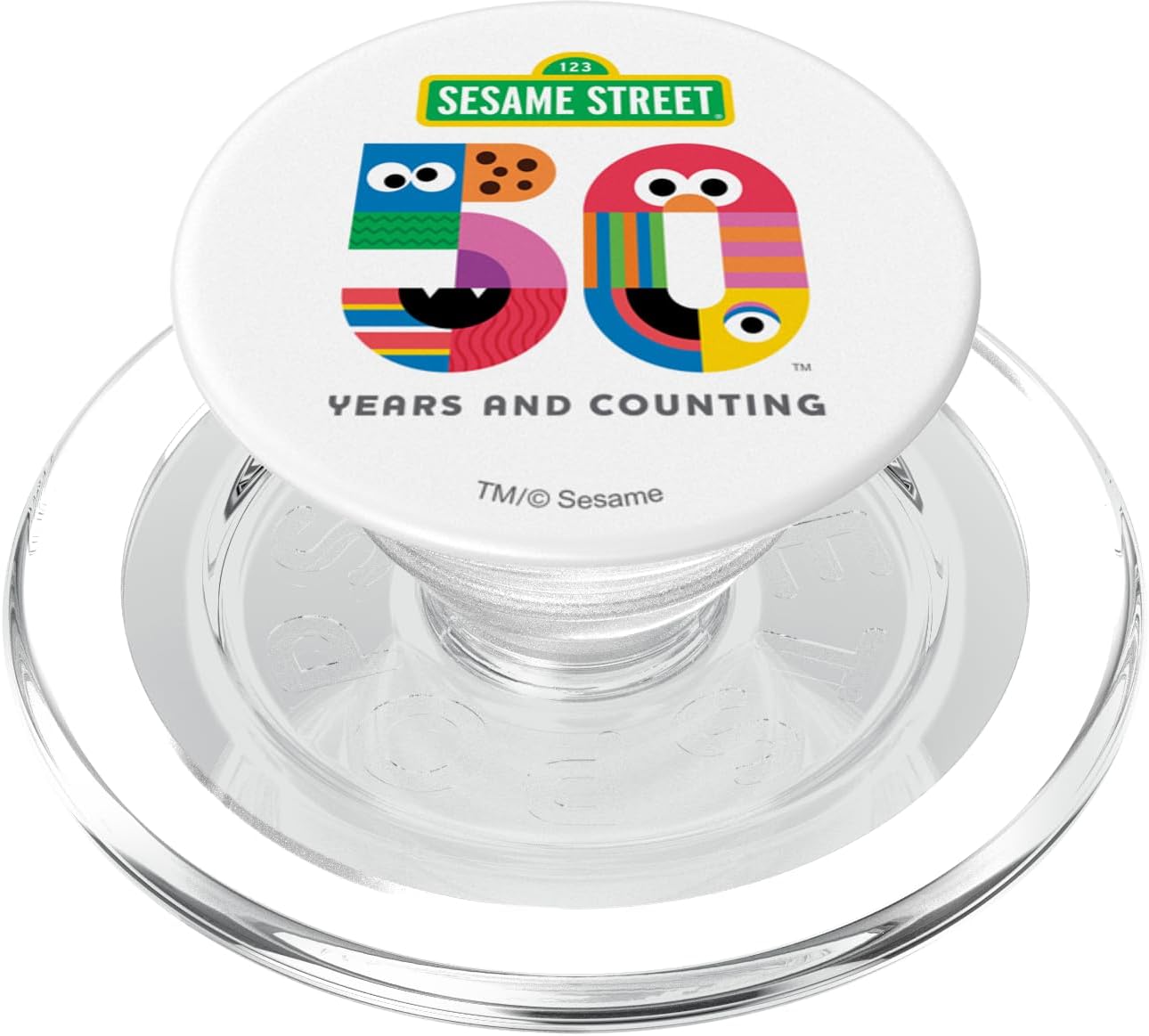 Sesame Street 50th Anniversary Logo PopSockets MagSafe PopGrip for iPhone