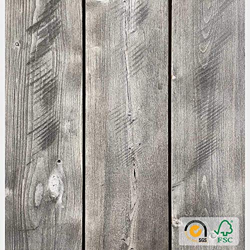 Loryro Wood Wall Panels Solid Reclaimed Easy Peel and Stick Wood Wall Planks Wall Paneling (12.4 Sq Ft, Ash - Oblique Saw Cut) (12.4 sq.ft, Ash - Oblique Saw Cut)