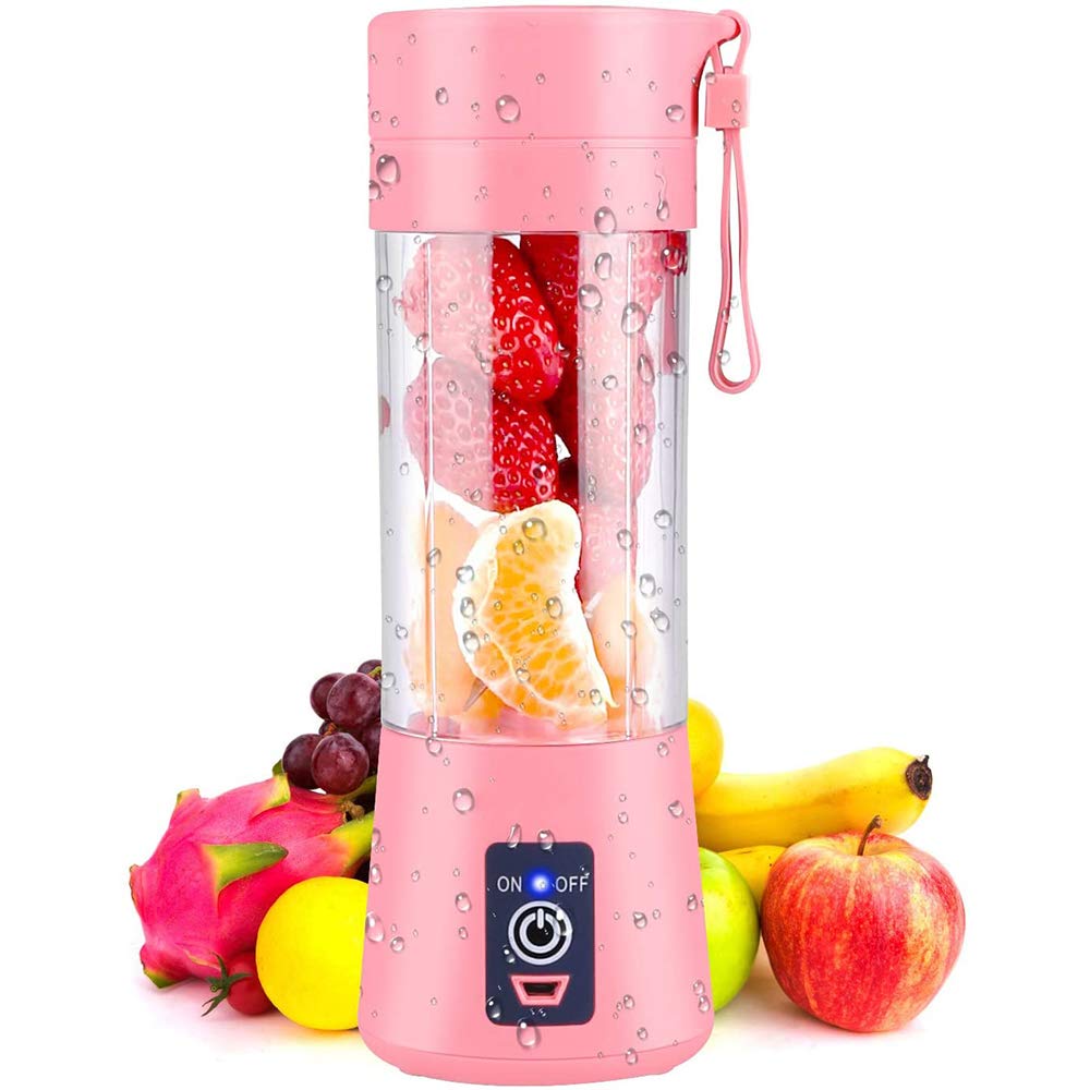 Portable Blender Smoothies Shakes Juicer Cup USB Rechargeable 400Ml Personal Size Blender Shakes Fruit Juice with Six Blades
