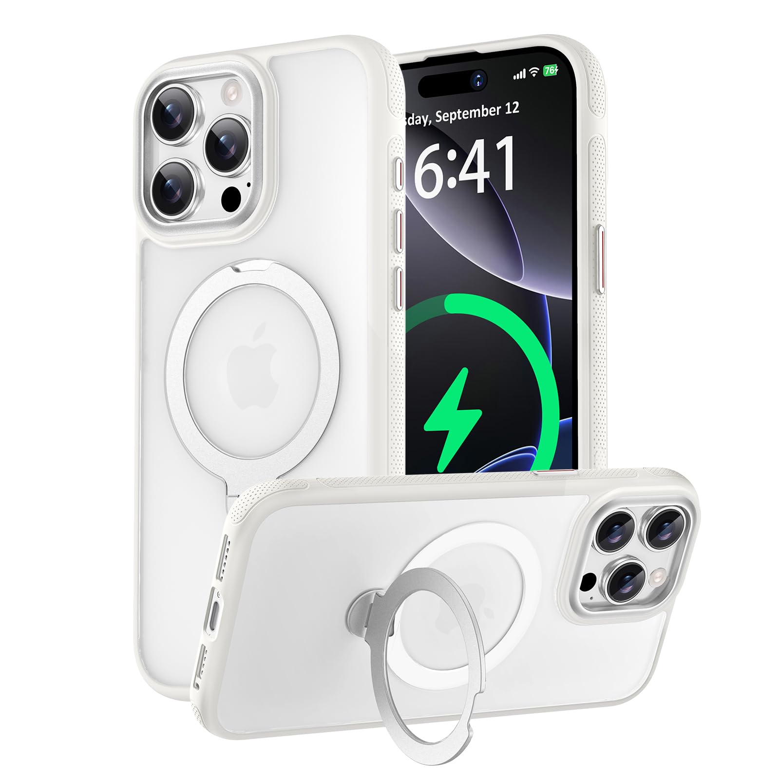 iPhone 15 Pro 用 ケース リング付き ワイヤレス充電対応 半透明 Amazon.co.jp: KISECASE iPhone 15 Pro Max 用 ケース magsafe対応