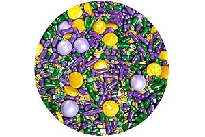 Mardi Gras Sparkle Edible Confetti Sprinkles for Festive Treats