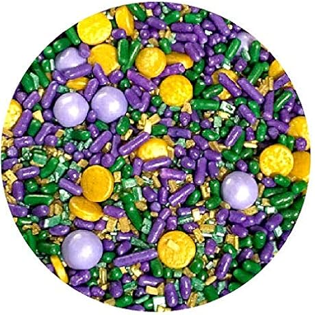 Mardi Gras Sparkle Edible Confetti Sprinkles for Festive Treats