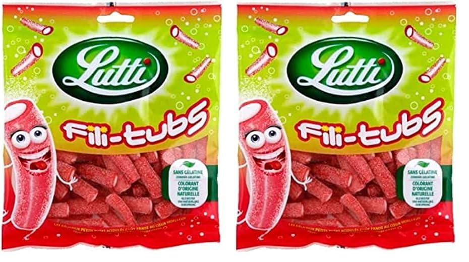 Lutti Fili-tubs Fraise 200g (Lot de 2)