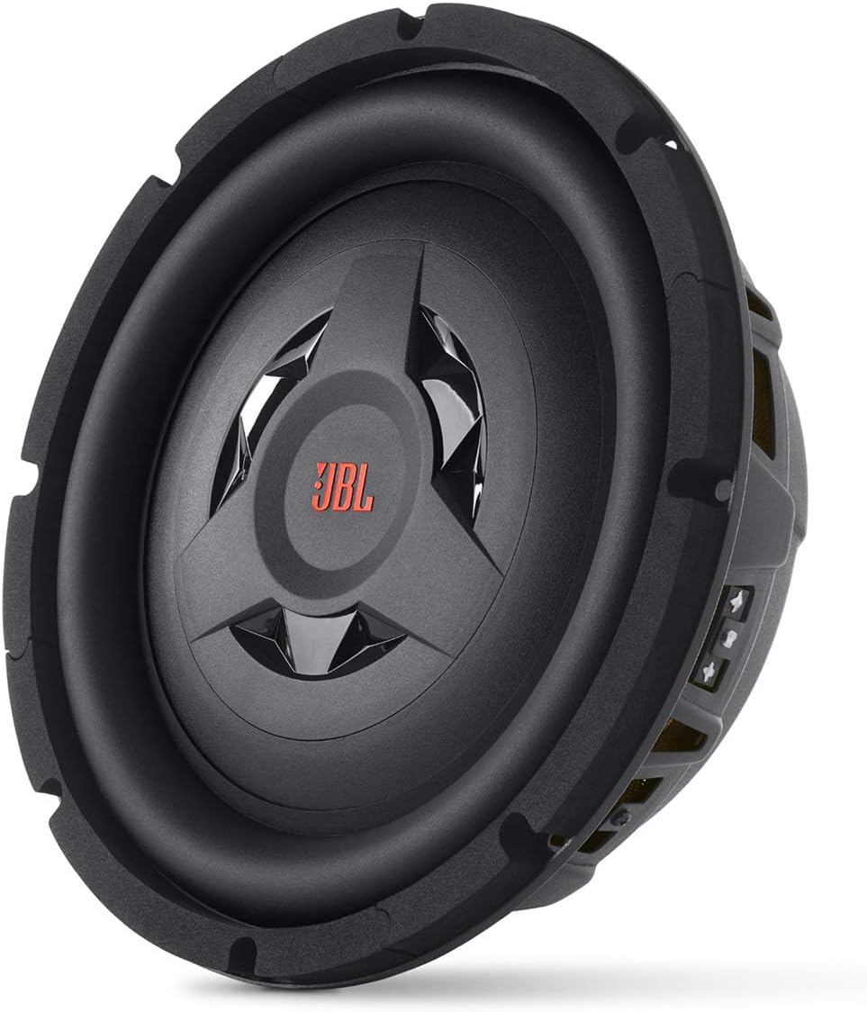 JBL Club WS1000 - 10” shallow mount subwoofer w/SSI™ (Selectable Smart Impedance) switch from 2 to 4 ohm, Black