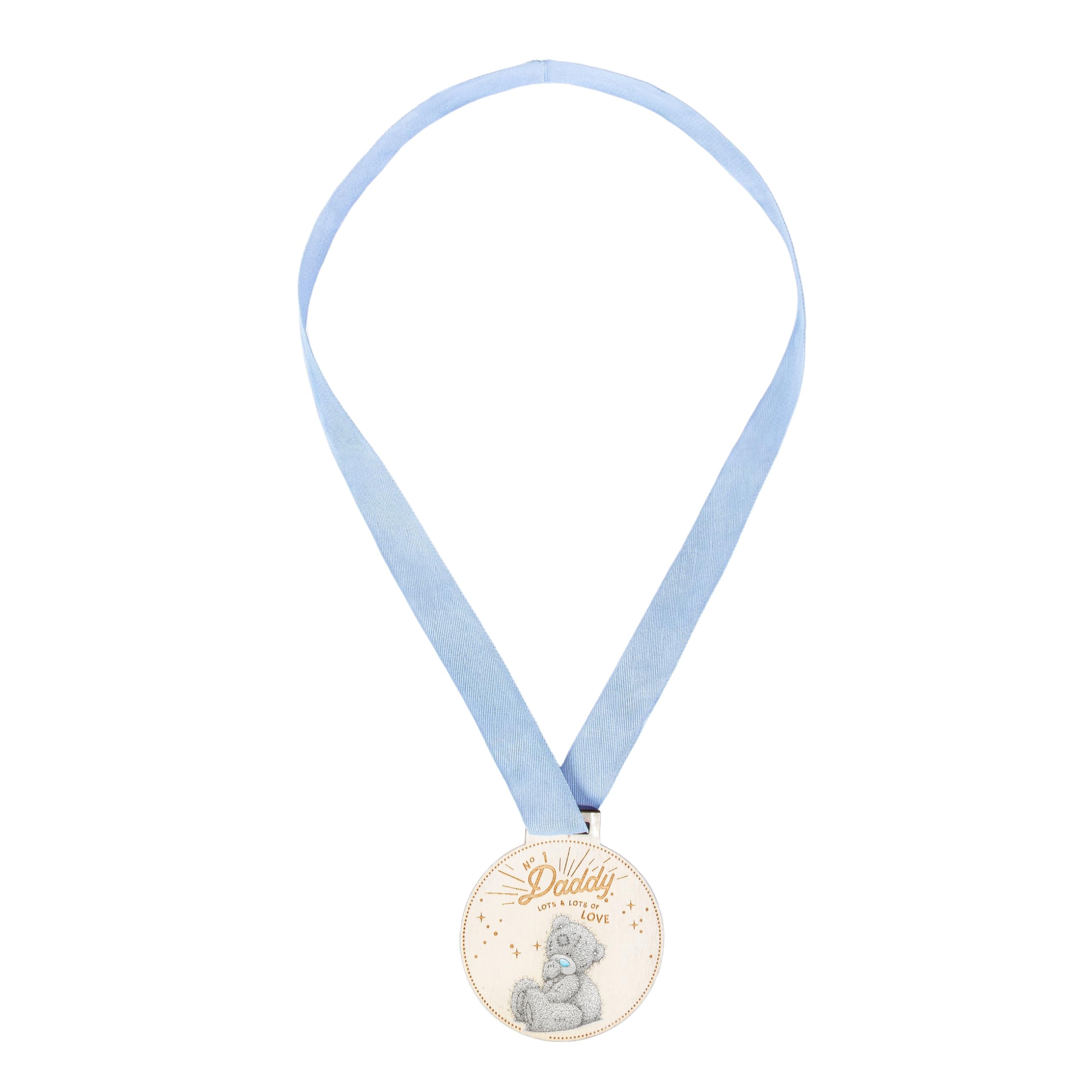 ME TO YOU Tatty Teddy Father's Day No.1 Daddy Medal - Official Collection FGE01007, Grey, Blue, Navy Blue