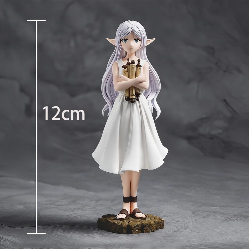 Figurine Frieren 15 Cm – Debout, Regard En Arrière – PVC – Collection Anime, Déco Bureau – Cadeau Fan