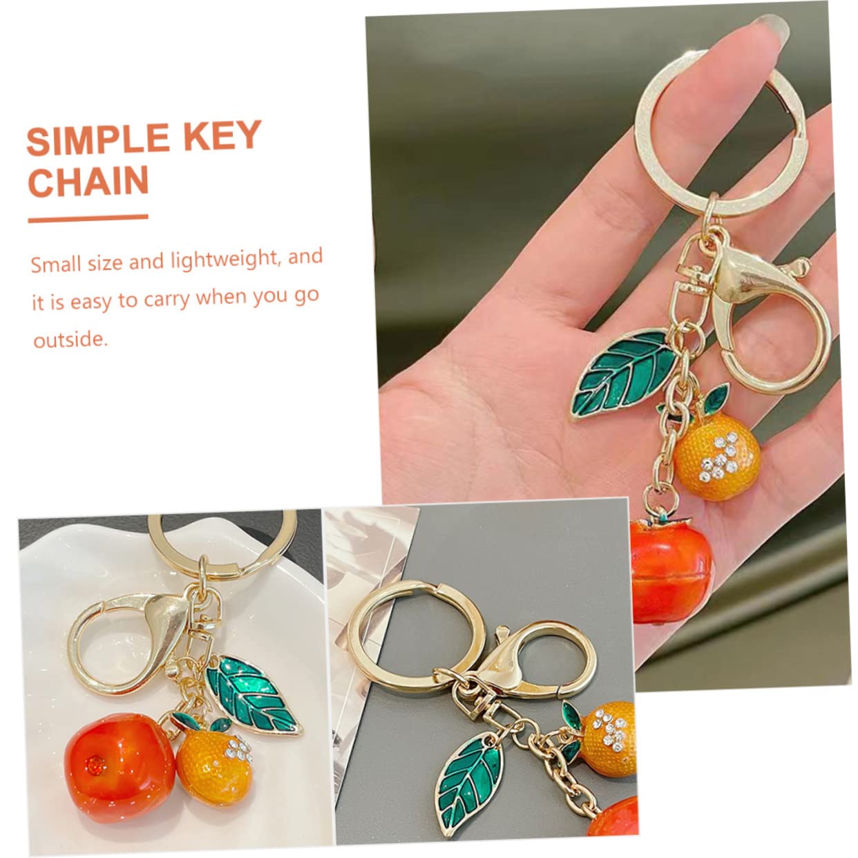 BESPORTBLE Colgante Persimón Accesorio Decorativo para Llaves Portátil Original