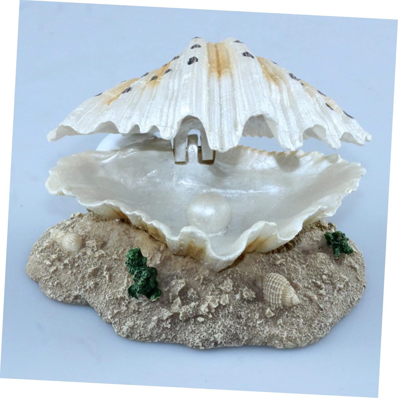 HOMSFOU 2 Stck. Aquarium Landschaftsgestaltung Dekoration aufzuchtfutter Fische Blow puster kalanchoe Fische züchten Muschel künstliche Schale Aquarium -Versteck Bubble-Maker-Ornament Harz