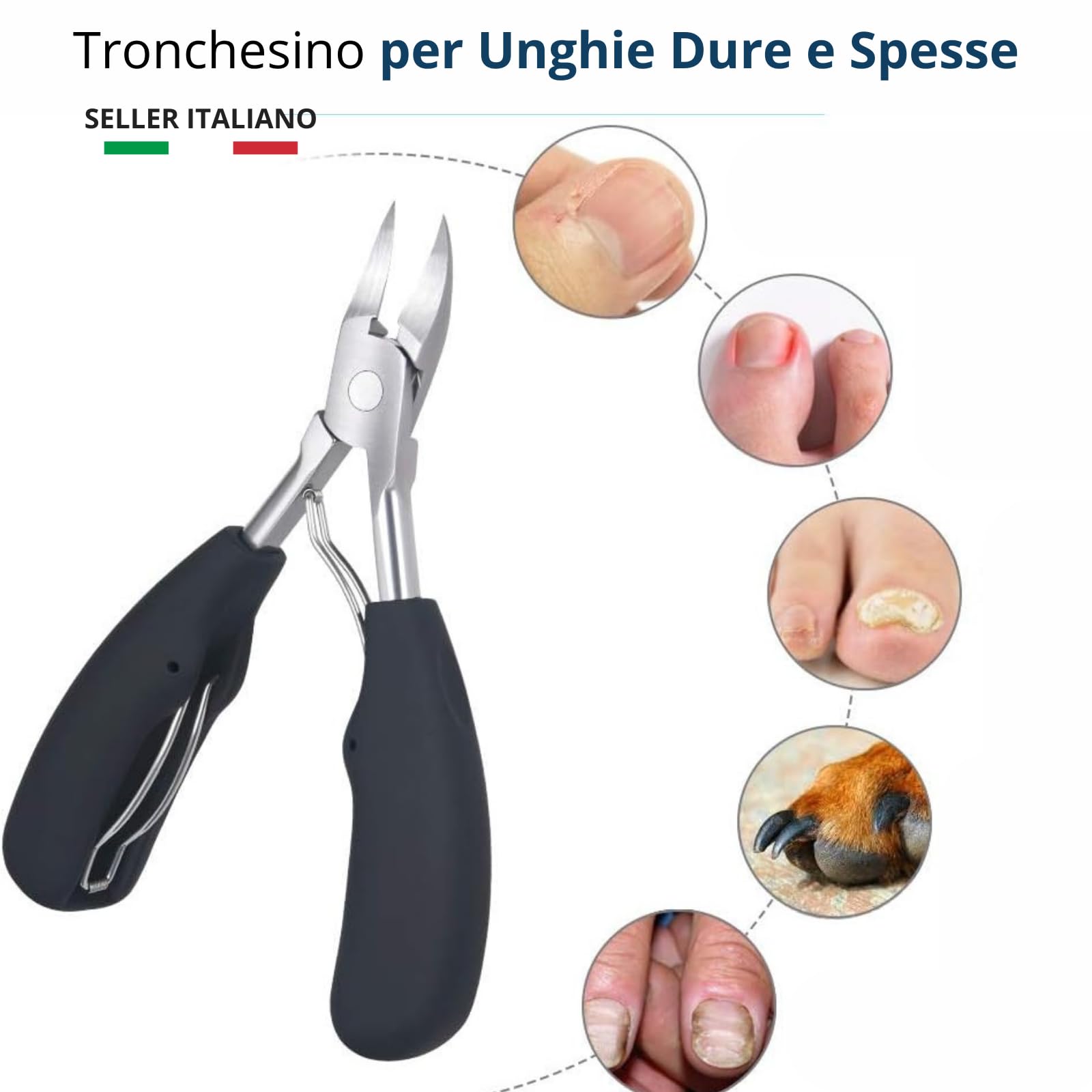 Tronchesino Unghie Piedi Tronchesino Cuticole Tagliaunghie Professionale in Acciaio Inox per Unghie Incarnite, pedicure, manicure, unghie piedi e mani