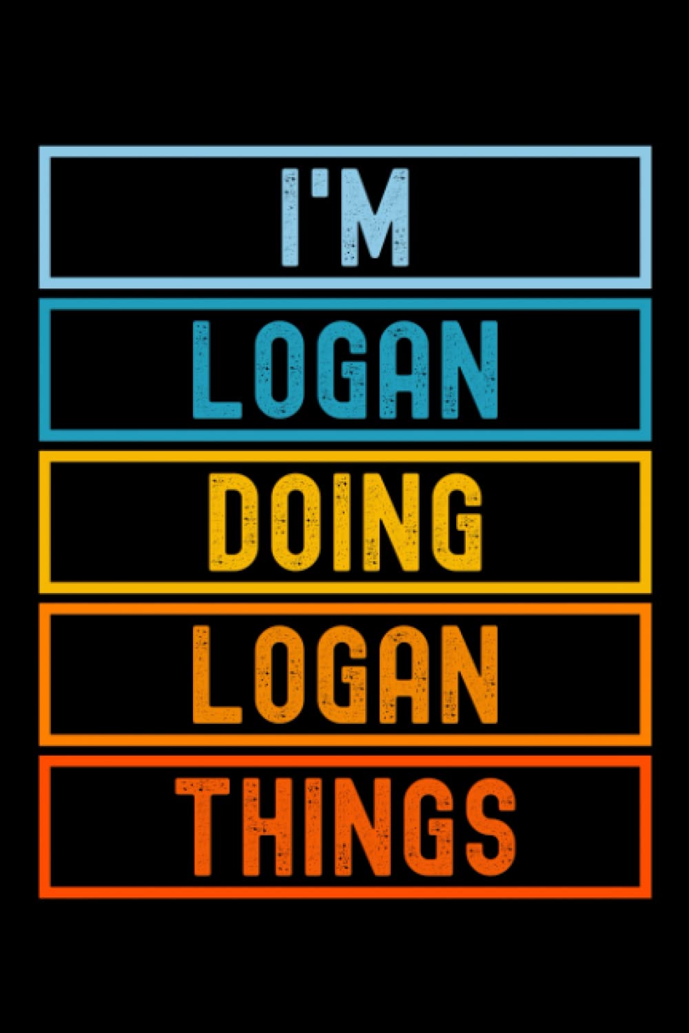 I'm Logan Doing Logan Things: Custom Journal Notebook, Best Personalized Gift Idea For Logan , Funny First Name Saying Make A Great Gift For ... Inches With 120 Pages , Glossy Finish Cover