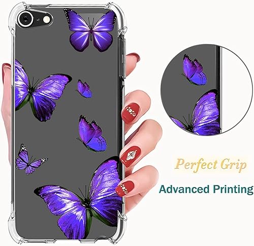 Miniatura 6 de Funda para iPod Touch 7/para iPod Touch 6/para iPod Touch 5 Funda transparente para niñas y mujeres, TPU suave a prueba de golpes, funda protectora