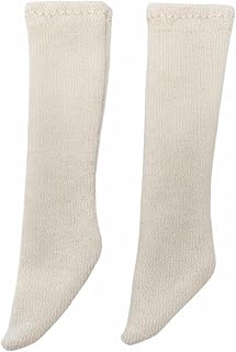 Amagogo Doll Cotton Socks Ribbed Knee-High Doll Clothes Essential Cotton Accessories Versatile Slouch Fit Suitable for Collector Play Home Display, Nude