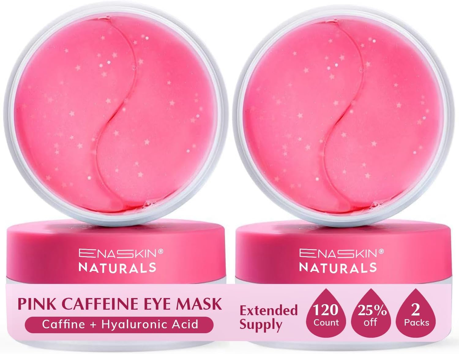Enaskin Naturals Caffeine Under Eye Patches for Puffiness