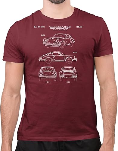 Miniatura 3 de I Crave Cars Porsche - Camiseta deportiva 911 con patente para coche