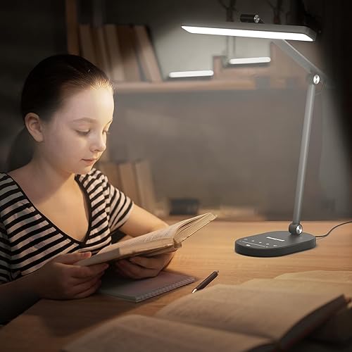 Miniatura 7 de Honeywell Lámpara de escritorio para oficina en casa, H4 Sunturalux Luz de escritorio LED para cuidado de los ojos, lámpara de escritorio regulable